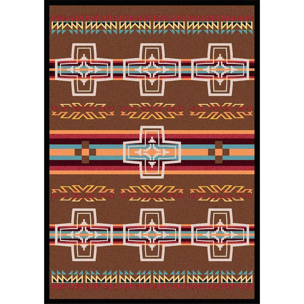 Canyon Crucifix - Sunset-CabinRugs Southwestern Rugs Wildlife Rugs Lodge Rugs Aztec RugsSouthwest Rugs