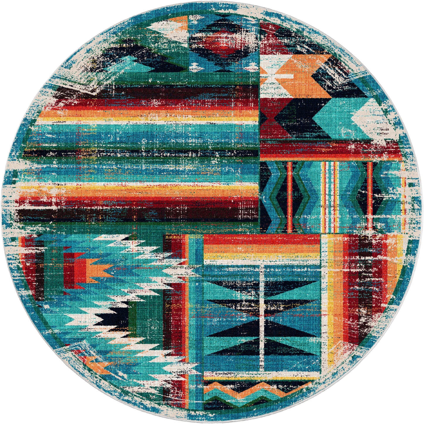 Caverns | Turquoise Patchwork