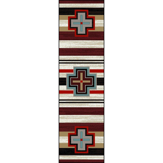 Crucifix Roads - Fuego-CabinRugs Southwestern Rugs Wildlife Rugs Lodge Rugs Aztec RugsSouthwest Rugs
