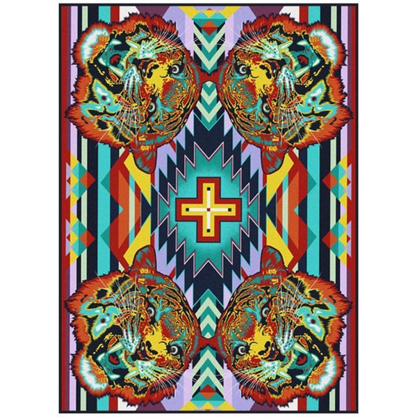 Desert Roar- Bright-CabinRugs Southwestern Rugs Wildlife Rugs Lodge Rugs Aztec RugsSouthwest Rugs
