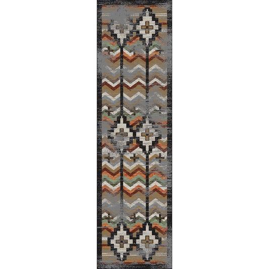 Desierto - Distressed Harvest-CabinRugs Southwestern Rugs Wildlife Rugs Lodge Rugs Aztec RugsSouthwest Rugs