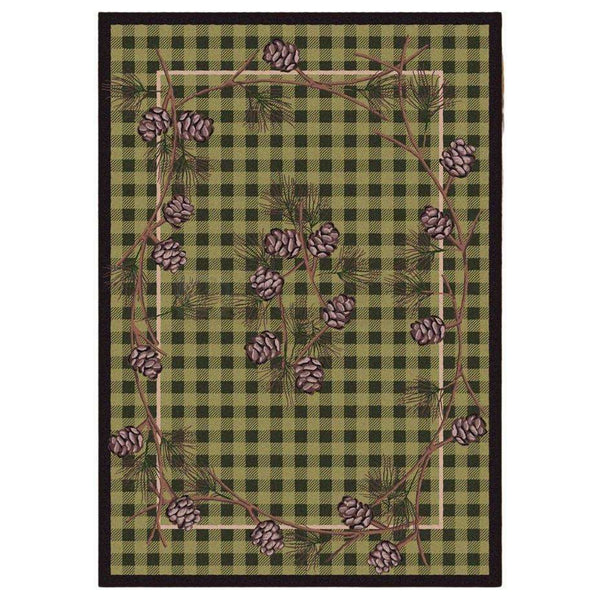 Forest Pines - Green-CabinRugs Southwestern Rugs Wildlife Rugs Lodge Rugs Aztec RugsSouthwest Rugs