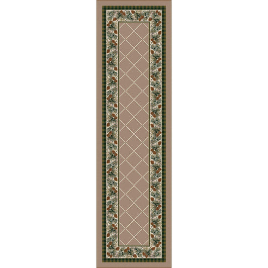 Green Forest - Light Sandstone-CabinRugs Southwestern Rugs Wildlife Rugs Lodge Rugs Aztec RugsSouthwest Rugs