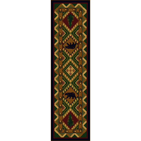 Picnic In The Forest - Woodland-CabinRugs Southwestern Rugs Wildlife Rugs Lodge Rugs Aztec RugsSouthwest Rugs