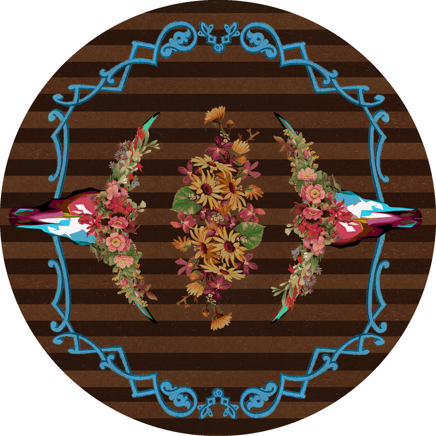 Ruiz Floral Longhorn | Chocolate