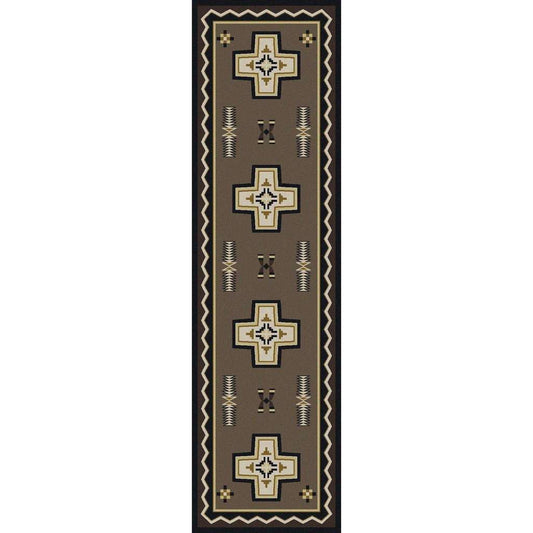 Saint Kateri - Taupe-CabinRugs Southwestern Rugs Wildlife Rugs Lodge Rugs Aztec RugsSouthwest Rugs