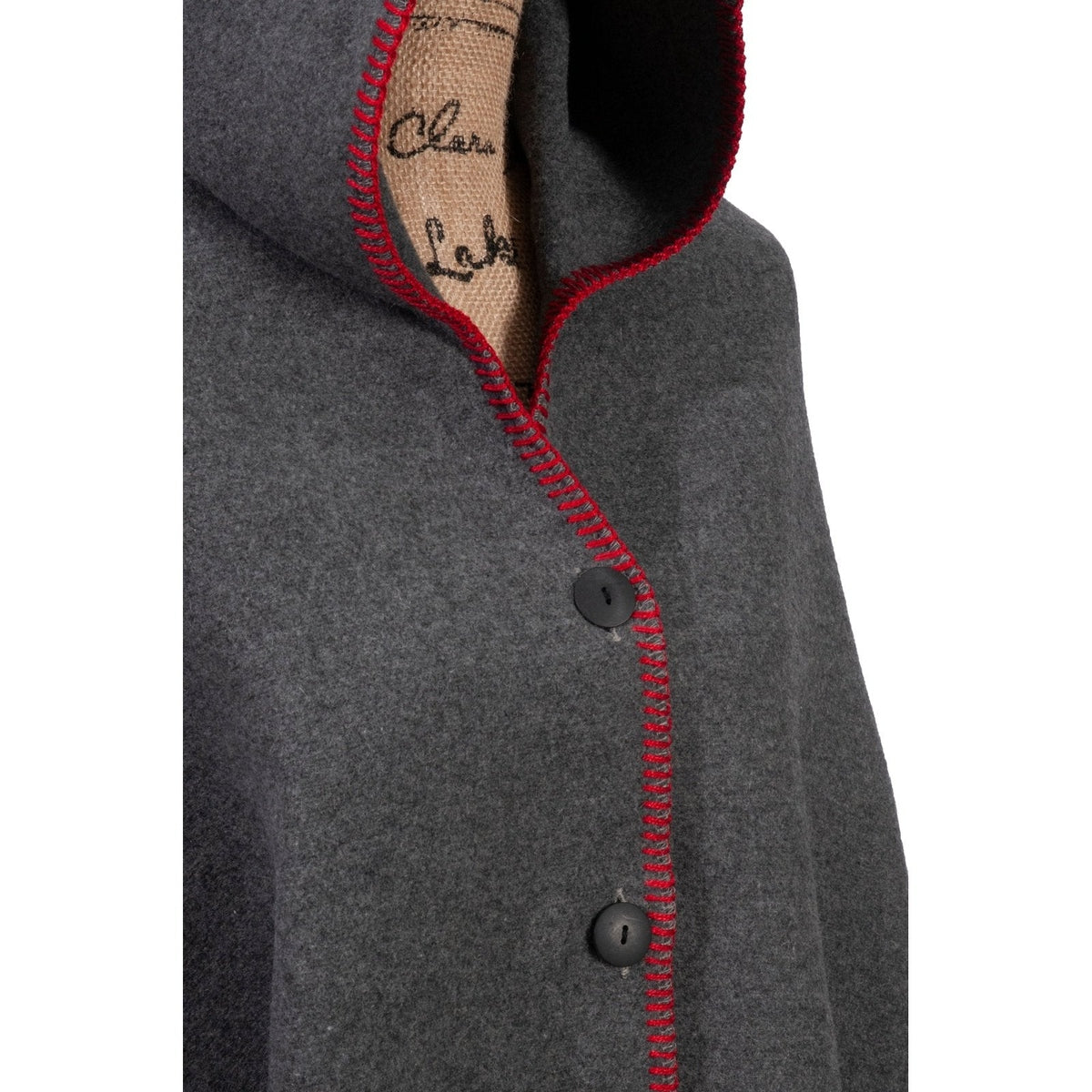 Solid Greystone Hooded Throw (Red Hot)