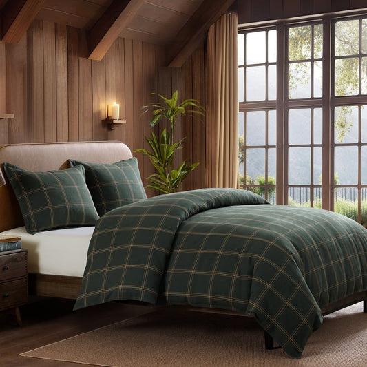Windowpane Plaid Duvet Cabin Rugs and Furnishings