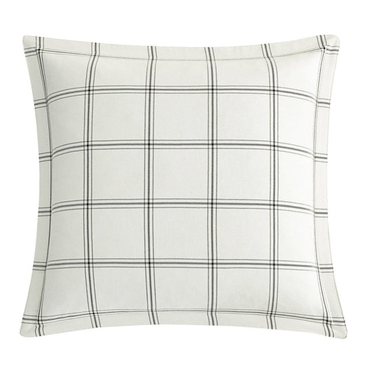 Windowpane Plaid Euro Sham Cabin Rugs and Furnishings