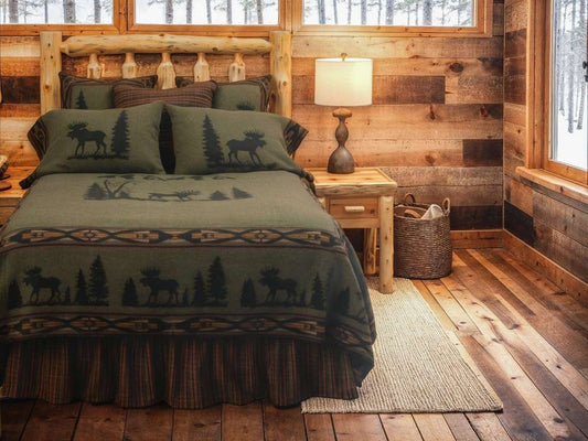 Moose Bed Skirt by Wooded River