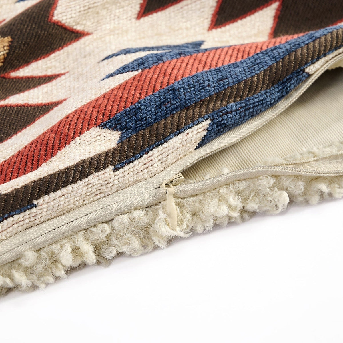 Mariella Chenille Teddy-Backed Pillow Cabin Rugs and Furnishings