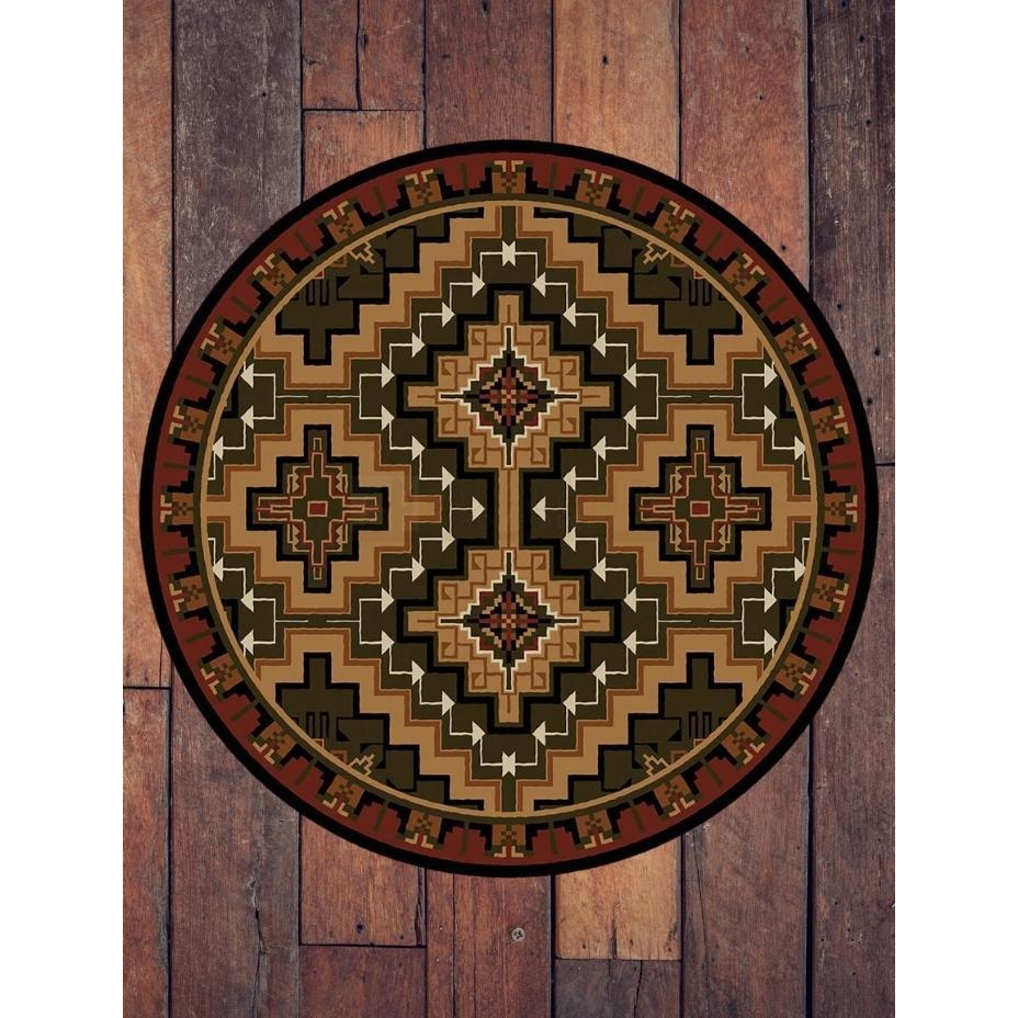 Land Of The Hills - Red-CabinRugs Southwestern Rugs Wildlife Rugs Lodge Rugs Aztec RugsSouthwest Rugs