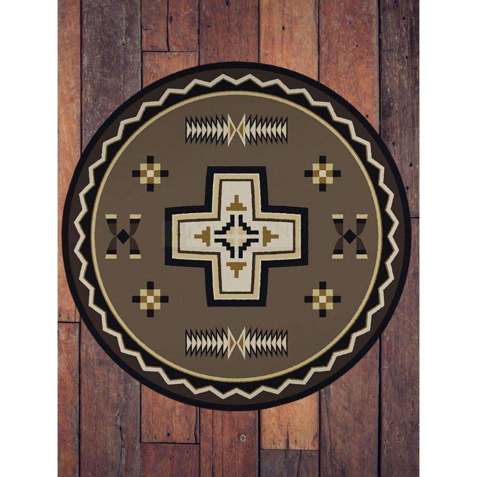 Saint Kateri - Taupe-CabinRugs Southwestern Rugs Wildlife Rugs Lodge Rugs Aztec RugsSouthwest Rugs