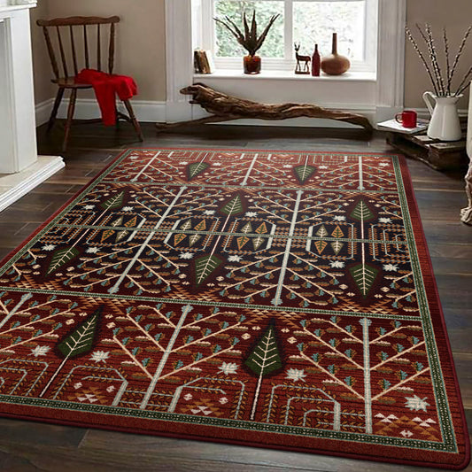 Flourish Forest | Garnet Rug