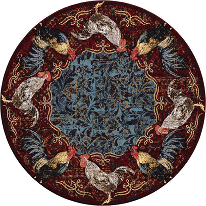 Pecking Order | Bordeaux Rug