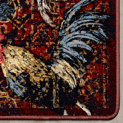 Pecking Order | Bordeaux Rug