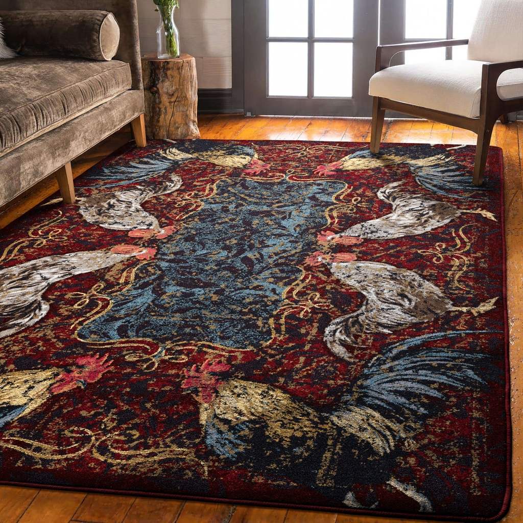 Pecking Order | Bordeaux Rug