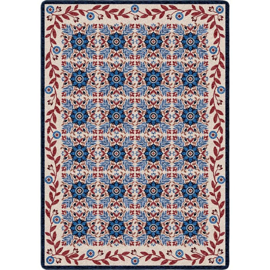 United Quilt | Antique Red White & Blue Rug