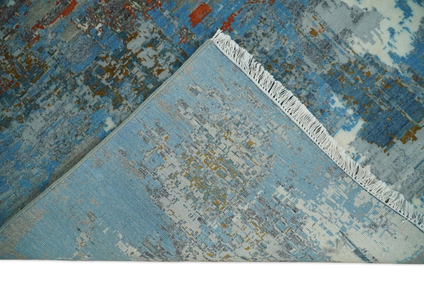 8x10 Fine Hand Knotted Abstract Rug