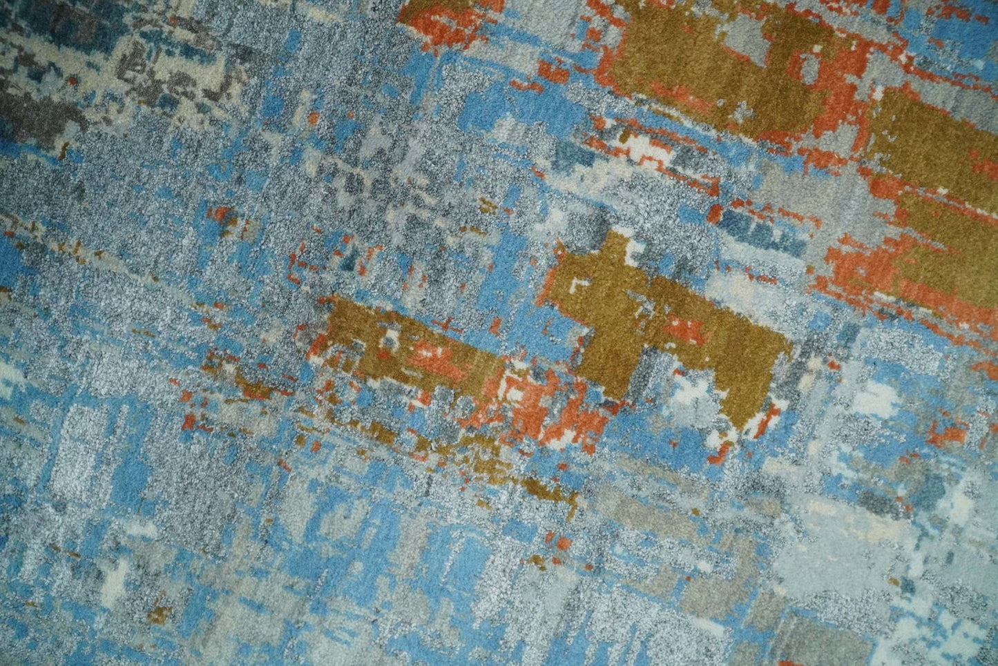 8x10 Fine Hand Knotted Abstract Rug