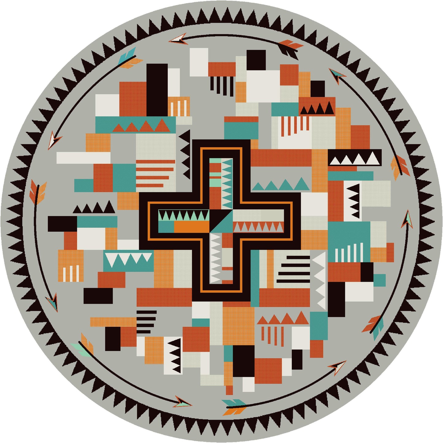 Abstract Cross | Gray