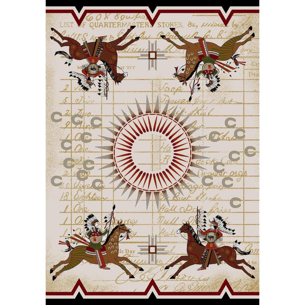 Battle Legends - Multi-CabinRugs Southwestern Rugs Wildlife Rugs Lodge Rugs Aztec RugsSouthwest Rugs