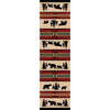 Bear Explorer - Red-CabinRugs Southwestern Rugs Wildlife Rugs Lodge Rugs Aztec RugsSouthwest Rugs