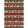 Bear Explorer - Red-CabinRugs Southwestern Rugs Wildlife Rugs Lodge Rugs Aztec RugsSouthwest Rugs