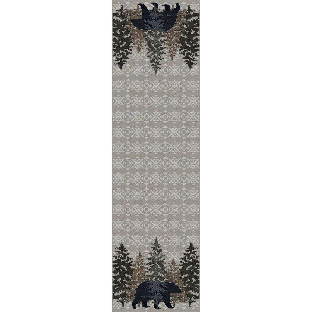 Bear Paradise - Stone-CabinRugs Southwestern Rugs Wildlife Rugs Lodge Rugs Aztec RugsSouthwest Rugs