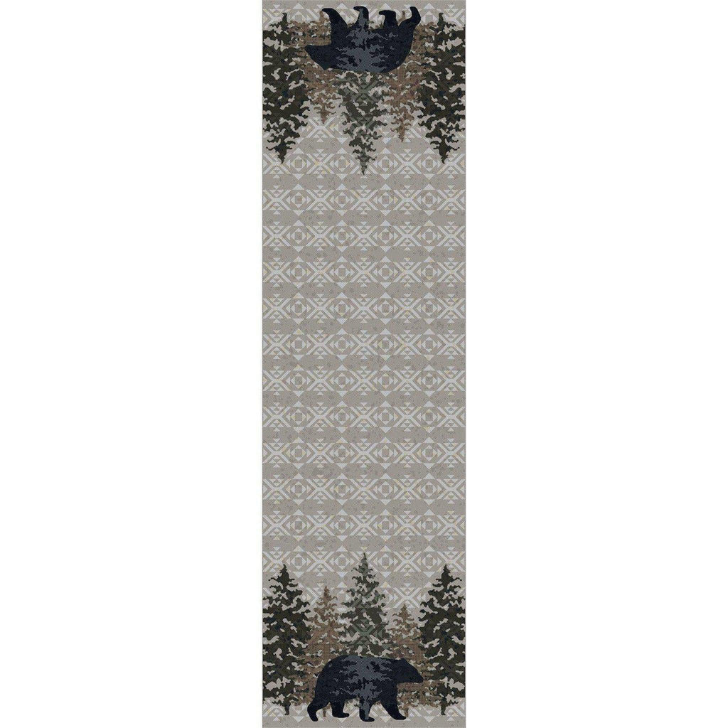 Bear Paradise - Stone-CabinRugs Southwestern Rugs Wildlife Rugs Lodge Rugs Aztec RugsSouthwest Rugs