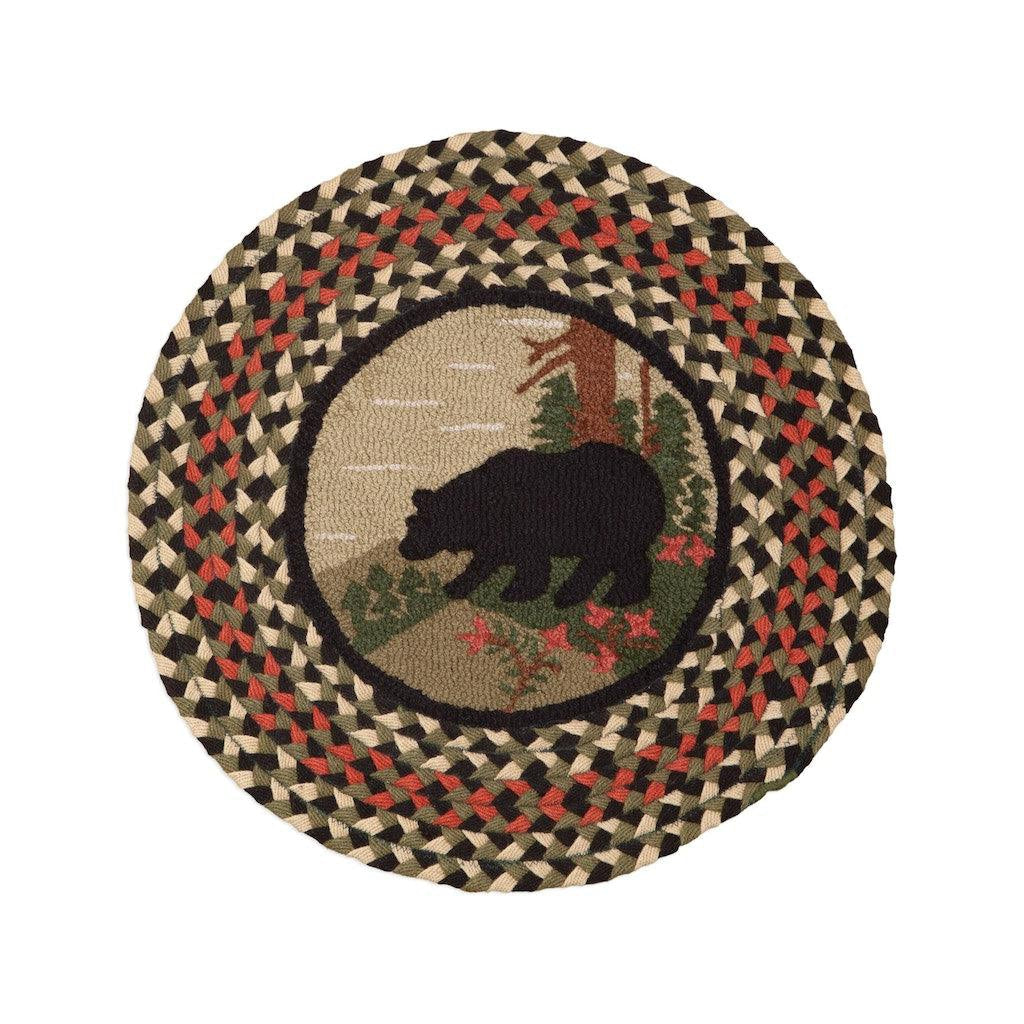 Braided Bear Rug 31 Diameter