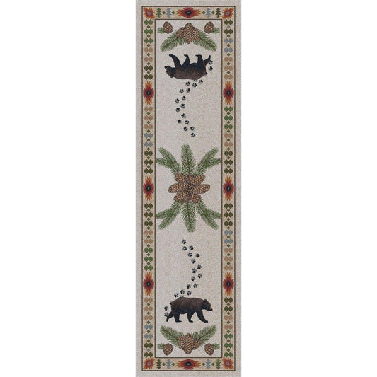 Camp Bear Valley - Natural-CabinRugs Southwestern Rugs Wildlife Rugs Lodge Rugs Aztec RugsSouthwest Rugs