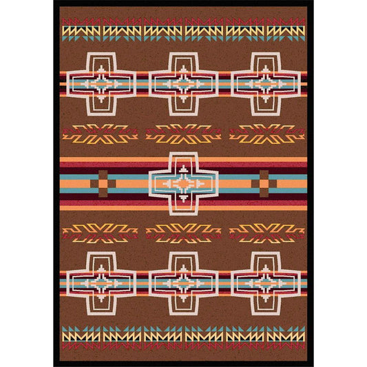 Canyon Crucifix - Sunset-CabinRugs Southwestern Rugs Wildlife Rugs Lodge Rugs Aztec RugsSouthwest Rugs