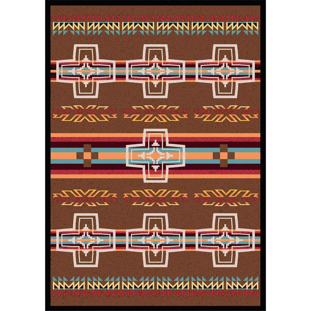 Canyon Crucifix - Sunset-CabinRugs Southwestern Rugs Wildlife Rugs Lodge Rugs Aztec RugsSouthwest Rugs