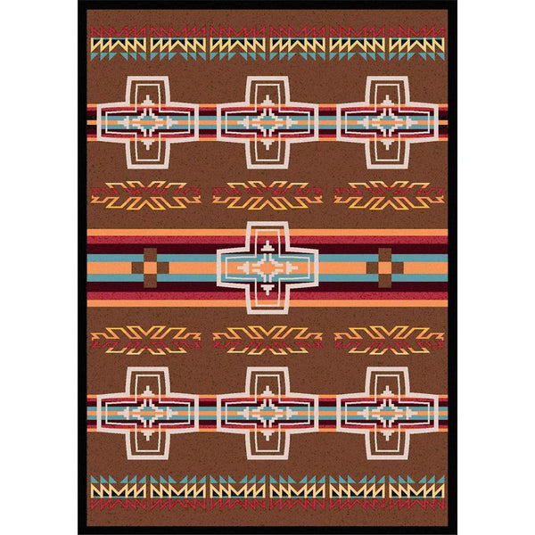 Canyon Crucifix - Sunset-CabinRugs Southwestern Rugs Wildlife Rugs Lodge Rugs Aztec RugsSouthwest Rugs