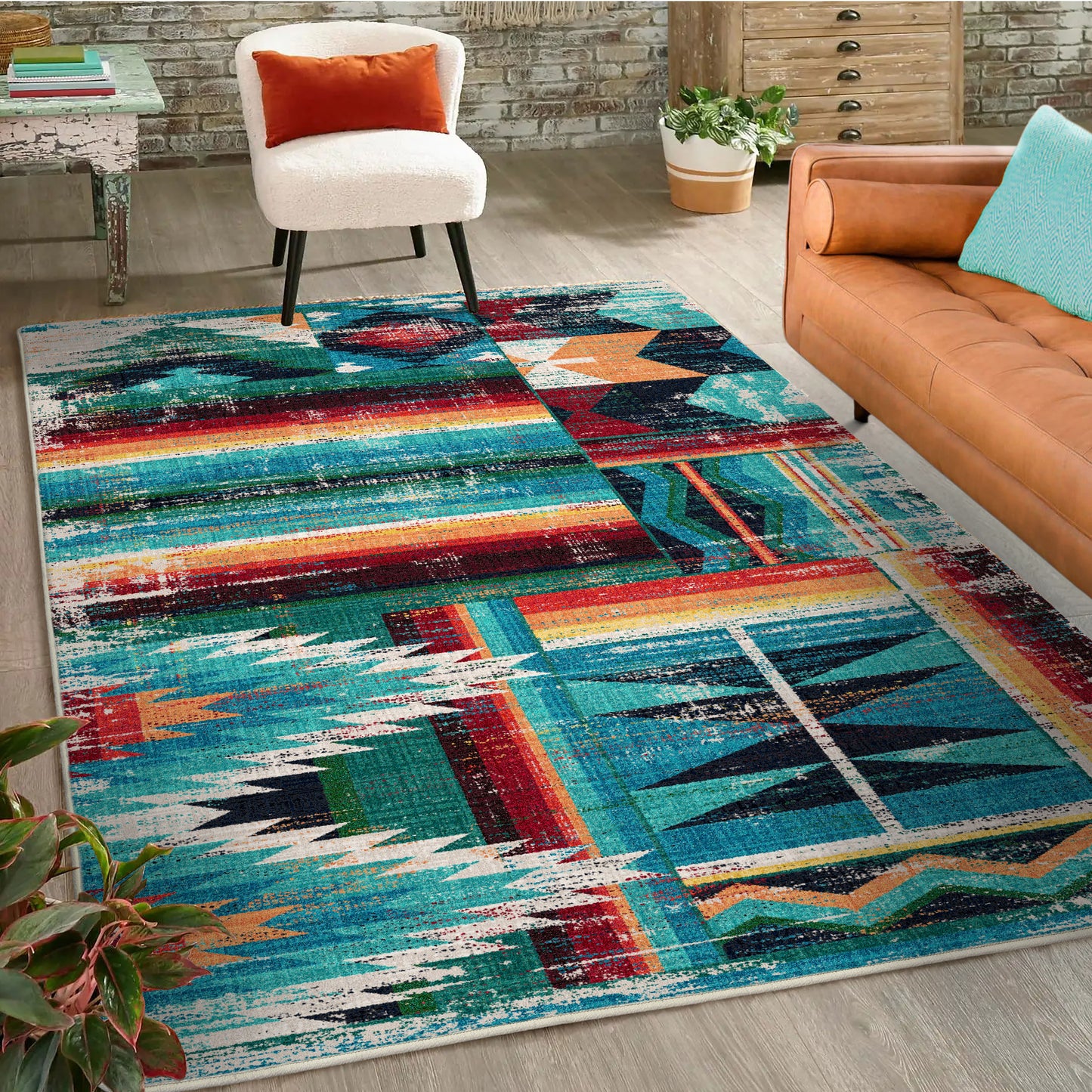 Caverns | Turquoise Patchwork