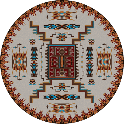Chasing The Storm - Rust-CabinRugs Southwestern Rugs Wildlife Rugs Lodge Rugs Aztec RugsSouthwest Rugs