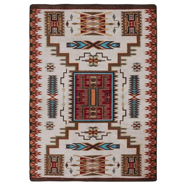 Chasing The Storm - Rust-CabinRugs Southwestern Rugs Wildlife Rugs Lodge Rugs Aztec RugsSouthwest Rugs