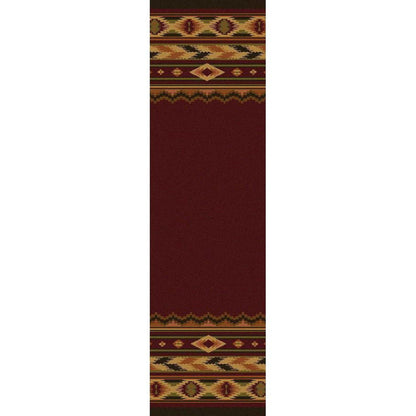 Cimarron Land - Red-CabinRugs Southwestern Rugs Wildlife Rugs Lodge Rugs Aztec RugsSouthwest Rugs