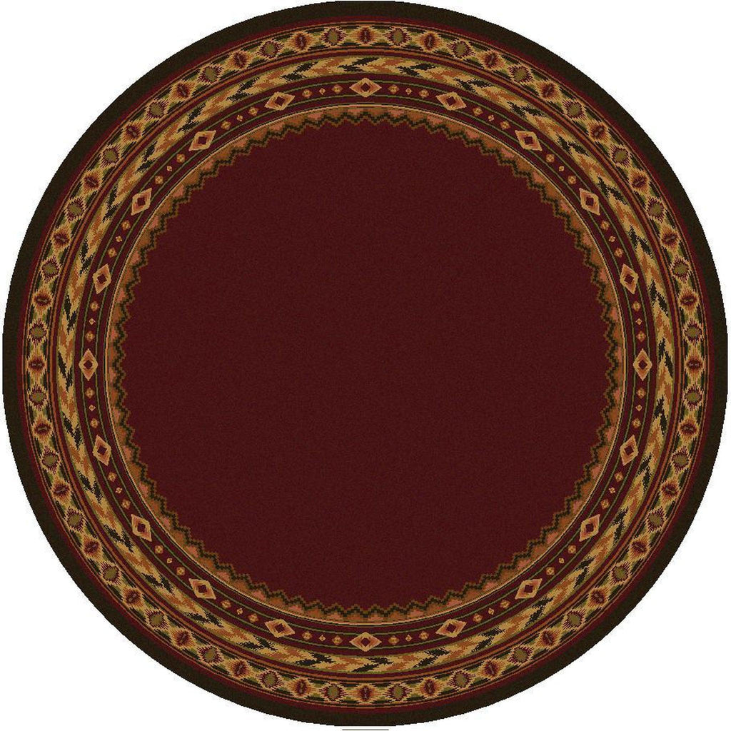 Cimarron Land - Red-CabinRugs Southwestern Rugs Wildlife Rugs Lodge Rugs Aztec RugsSouthwest Rugs