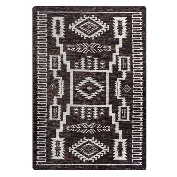 Cloud Stories - Chocolate-CabinRugs Southwestern Rugs Wildlife Rugs Lodge Rugs Aztec RugsSouthwest Rugs