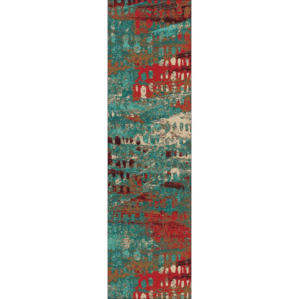 Color Shift - Turquoise-CabinRugs Southwestern Rugs Wildlife Rugs Lodge Rugs Aztec RugsSouthwest Rugs