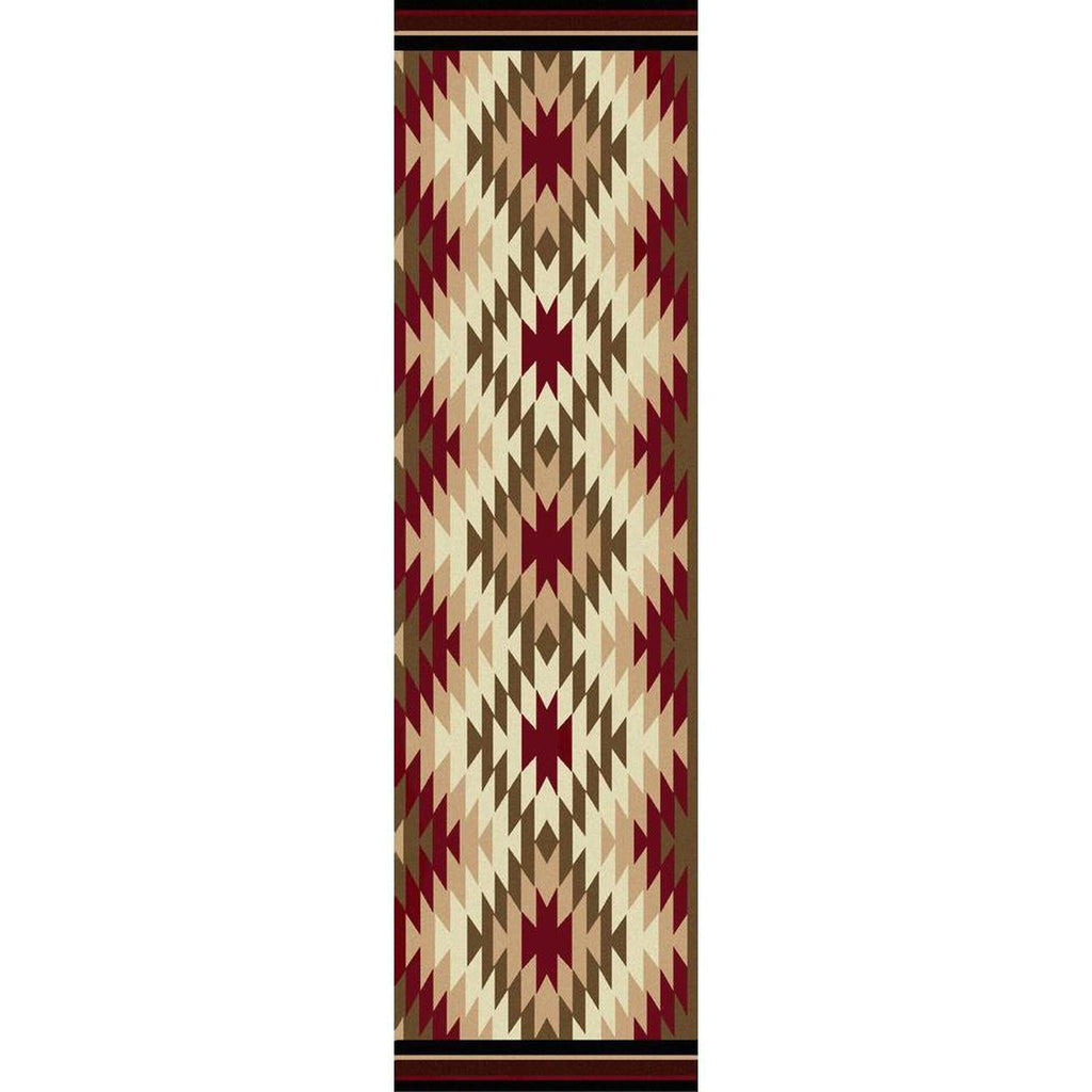 Cosmic Burst - Red-CabinRugs Southwestern Rugs Wildlife Rugs Lodge Rugs Aztec RugsSouthwest Rugs