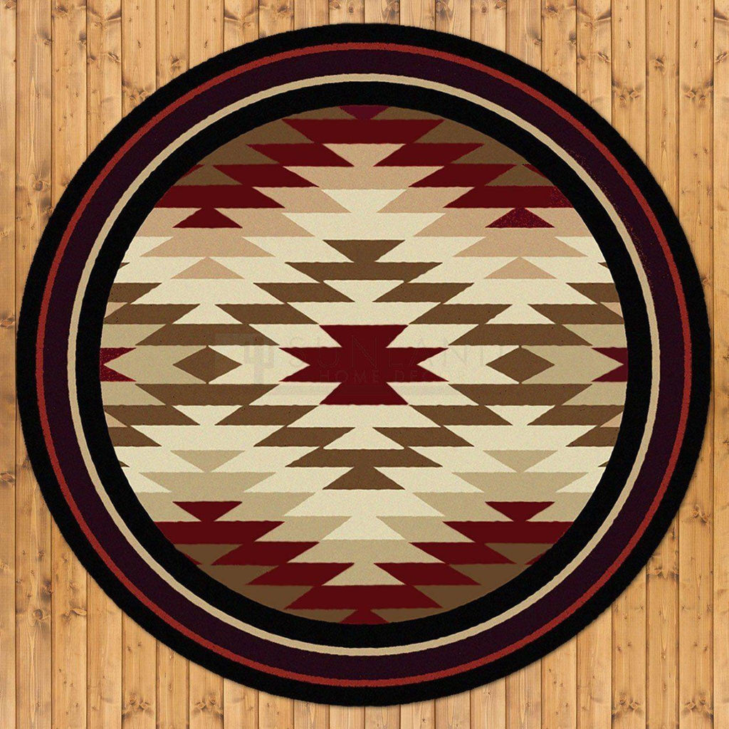 Cosmic Burst - Red-CabinRugs Southwestern Rugs Wildlife Rugs Lodge Rugs Aztec RugsSouthwest Rugs