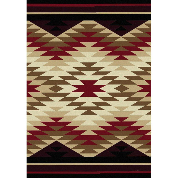 Cosmic Burst - Red-CabinRugs Southwestern Rugs Wildlife Rugs Lodge Rugs Aztec RugsSouthwest Rugs