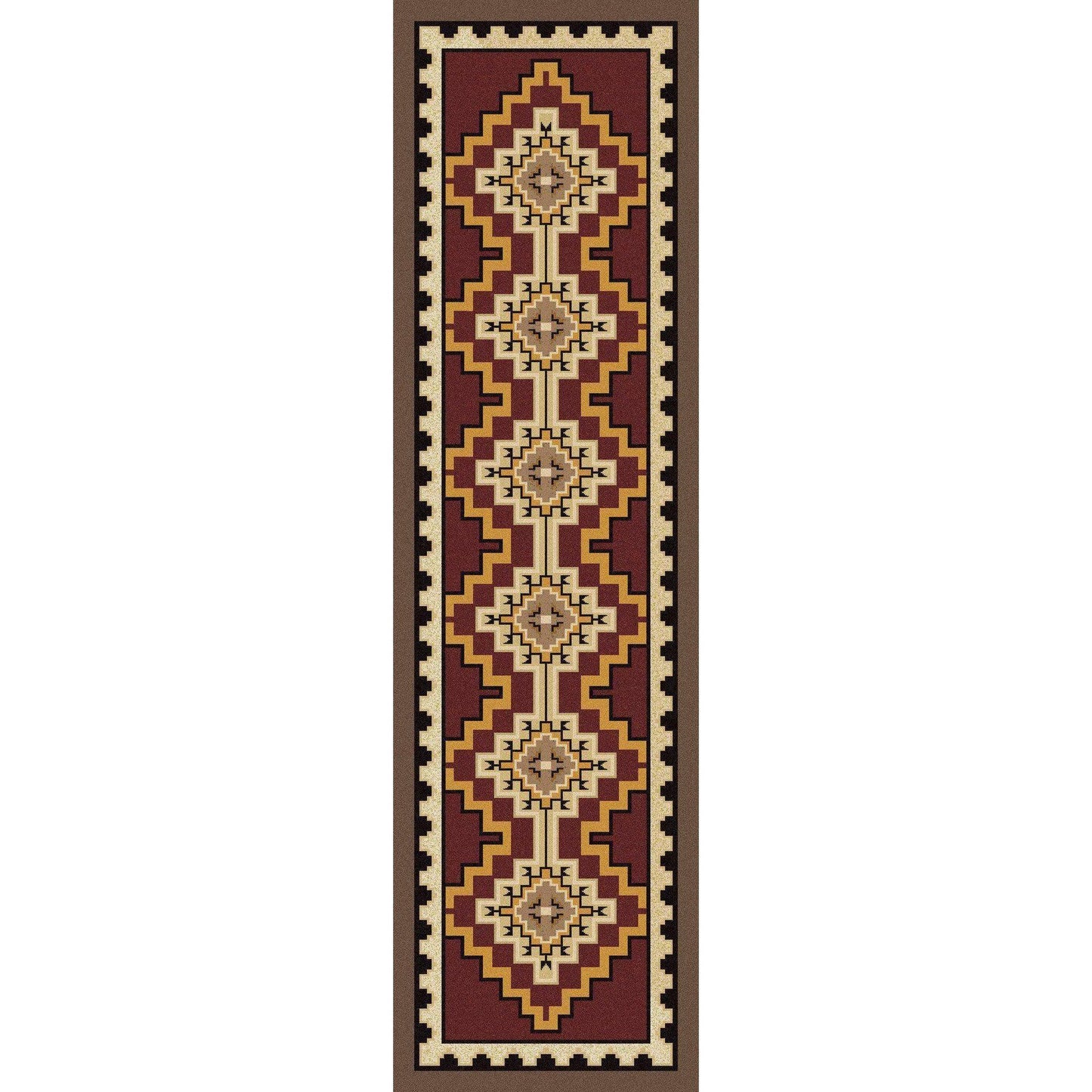 Council Of The Chiefs - Red-CabinRugs Southwestern Rugs Wildlife Rugs Lodge Rugs Aztec RugsSouthwest Rugs