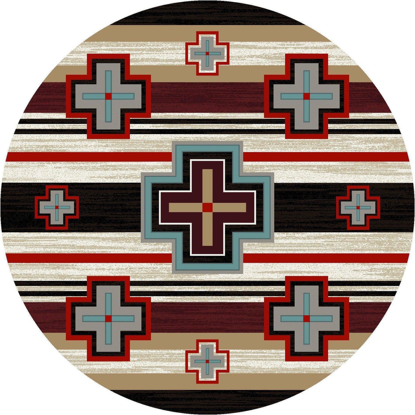 Crucifix Roads - Fuego-CabinRugs Southwestern Rugs Wildlife Rugs Lodge Rugs Aztec RugsSouthwest Rugs