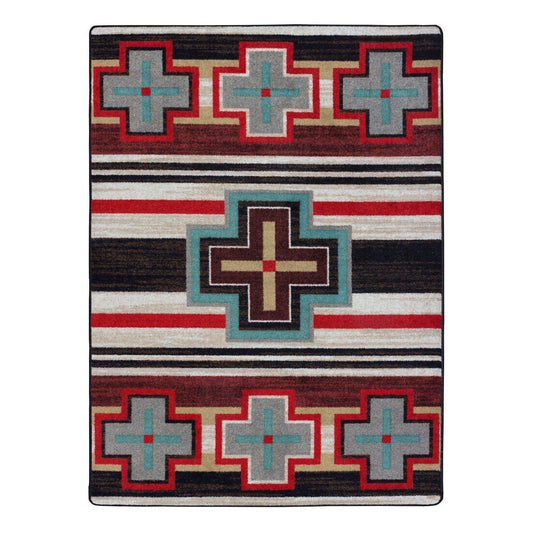 Crucifix Roads - Fuego-CabinRugs Southwestern Rugs Wildlife Rugs Lodge Rugs Aztec RugsSouthwest Rugs