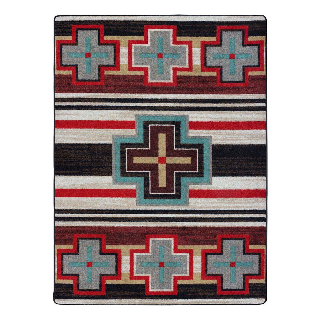 Crucifix Roads - Fuego-CabinRugs Southwestern Rugs Wildlife Rugs Lodge Rugs Aztec RugsSouthwest Rugs