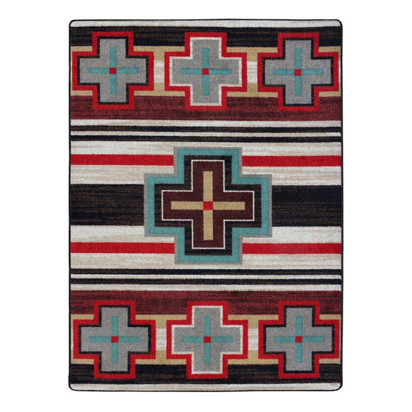 Crucifix Roads - Fuego-CabinRugs Southwestern Rugs Wildlife Rugs Lodge Rugs Aztec RugsSouthwest Rugs